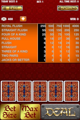 Thrones Video Poker Game screenshot 3