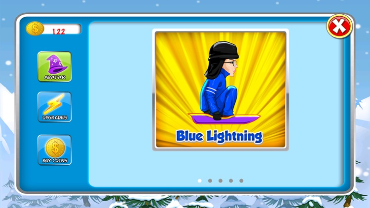 Blue Lightnings Sled Race -  Downhill racing game in the snowy mountain