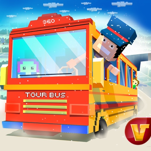 Off Road Blocky Mountains Tourist Bus icon