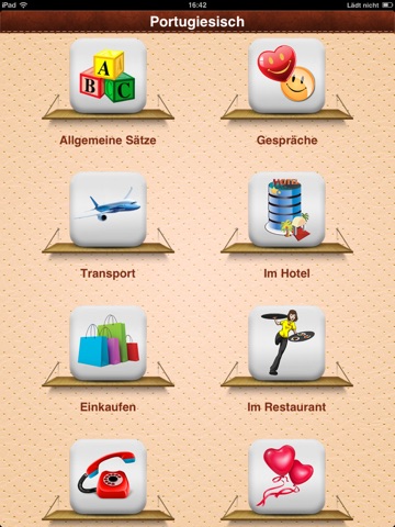 iTalk Portuguese:  Conversation guide - Learn to speak a language with audio phrasebook, vocabulary expressions, grammar exercises and tests for english speakers HD screenshot 3