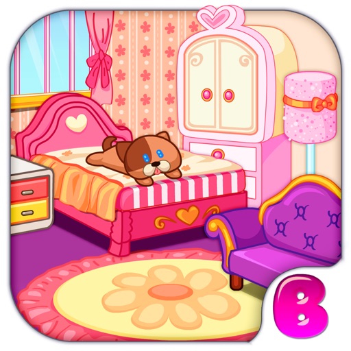 Princess bedroom design icon