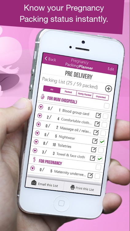 Pregnancy Packing Planner screenshot-3