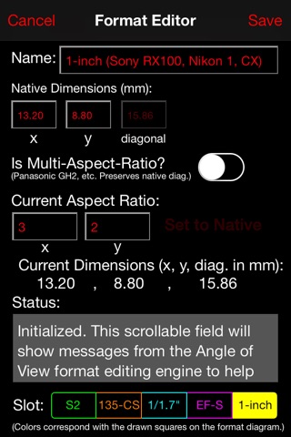 Angle of View - AoV FoV Crop Factor Photography Calculator & Sensor Diagram Maker screenshot 4