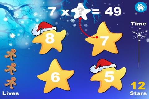 Adventure Basic School Math · Math Drills Challenge, Winter Math Bingo, Christmas Starfall and More - Learning Games (Numbers, Addition, Subtraction, Multiplication and Division) for Kids: Preschool, Kindergarten, Grade 1, 2, 3 and 4 by Abby Monkey® screenshot 3