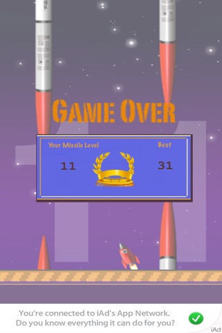 Flappy Rocket - Flap Your Way Through A Forest of Missiles Free screenshot 3