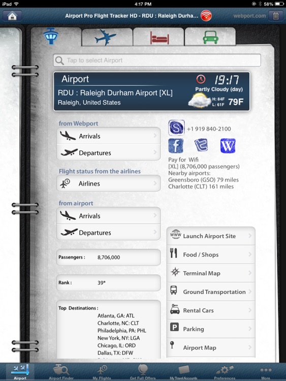 Raleigh Airport Pro (RDU) + Flight Tracker HD