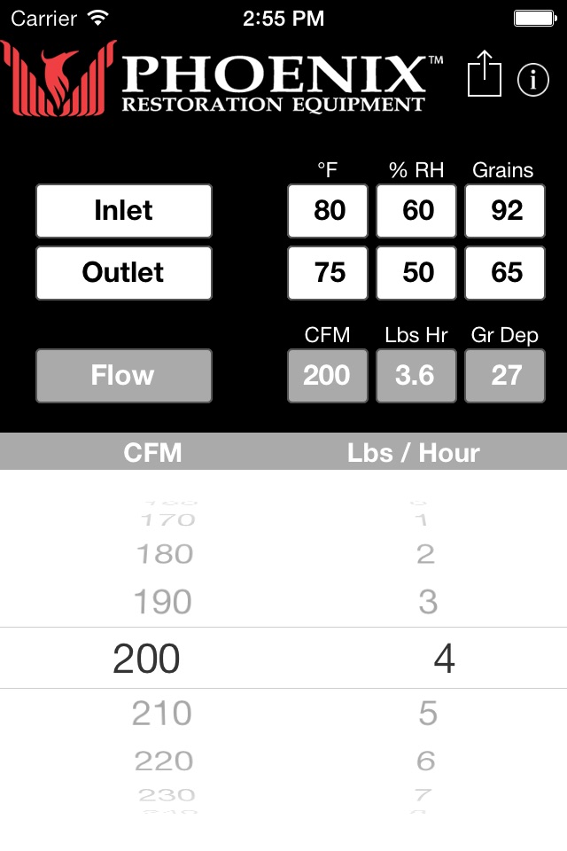 Phoenix Psychrometric Calculator screenshot 2