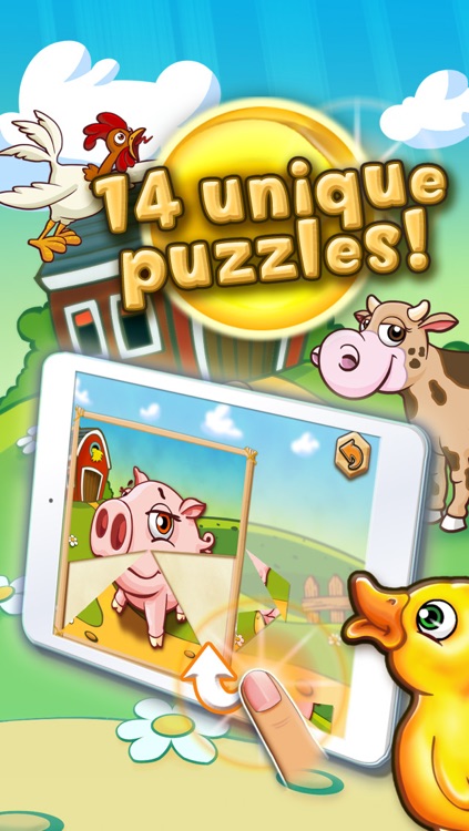 Farm animal puzzle for toddlers and kindergarten kids