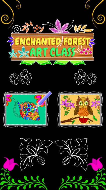 Enchanted Forest Art Class- Coloring Book for Adults with Stress Relieving Patterns