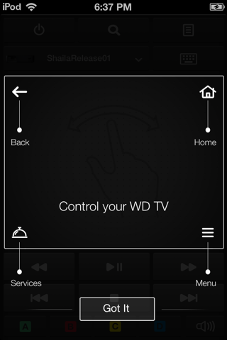 WD TV Remote screenshot 2