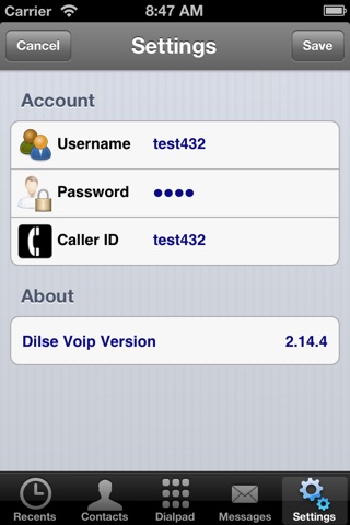 Dilse VoIP screenshot 4