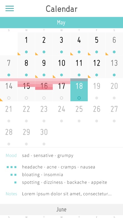 Period Tracker with Mood, Fertility & Birth Control Pill Diary with Reminder