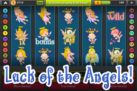 Santa Christmas Gift Slots Party - with Snowman Angel & Reindeer Holiday Theme Slot Machine Game screenshot 3