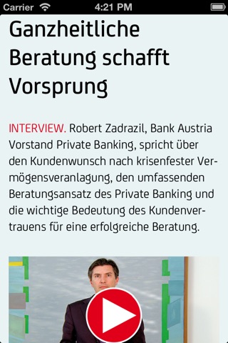 Bank Austria e-Magazine screenshot 2