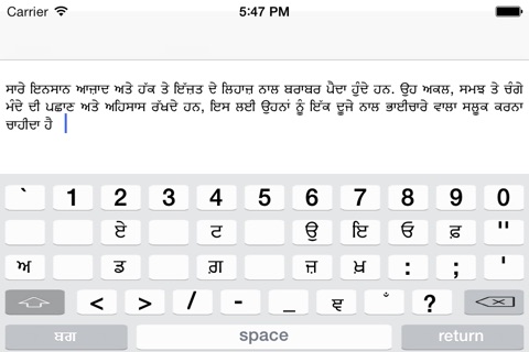 Gurmukhi Keyboard Punjabi Language screenshot 2