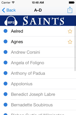 Catholic Saints Audio Library screenshot 3