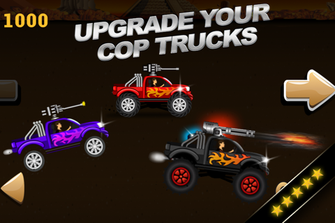 Cop Monster Trucks Vs Zombies - Desert Police Free Shooting Racing Game screenshot 3