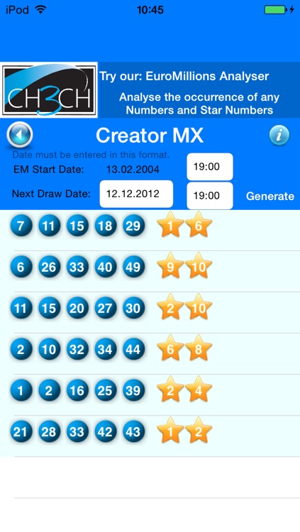 EuroMillions Generator
