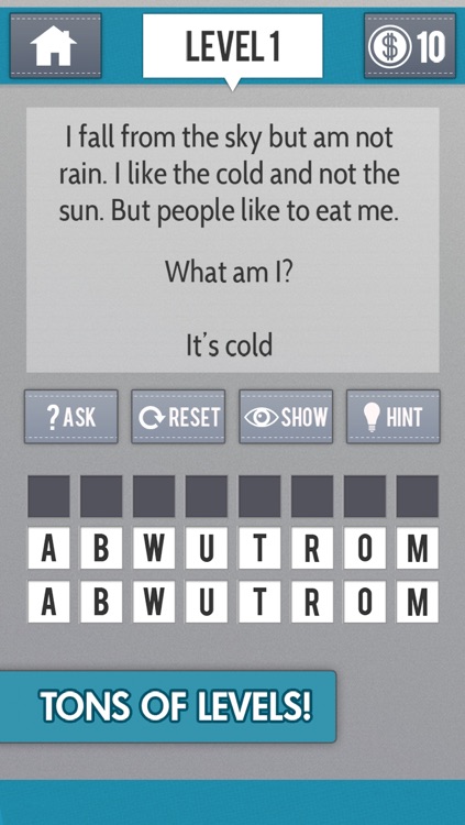 The Riddle Game - A Challenging Word Puzzle Game for Your Brain
