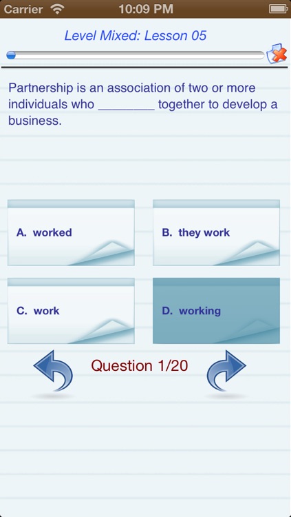 English Test Level (A,B,C)