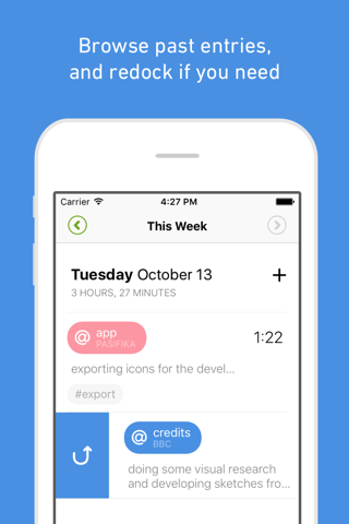 MinuteDock Time Tracking - náhled