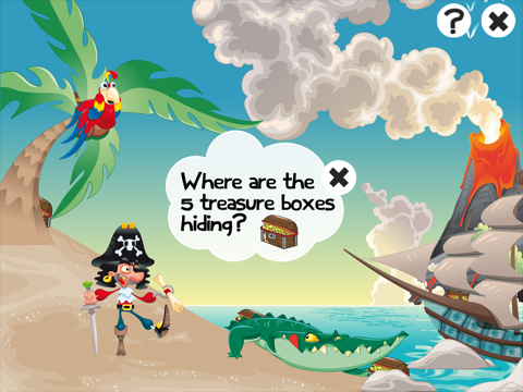 海で海賊、キャプテン、オウム、宝箱、ワニ船と幼稚園、保育園や保育所のためのゲームやパズル：海賊約子供の年齢2-5のためのゲーム！のおすすめ画像5