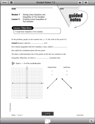 Student Print Materials for Algebra, Data Analysis screenshot 3