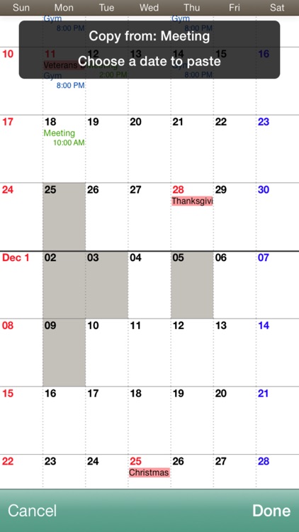 Monthly Calendar Moca