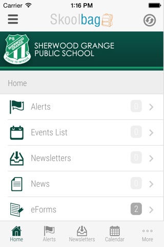 Sherwood Grange Public School - Skoolbag screenshot 2