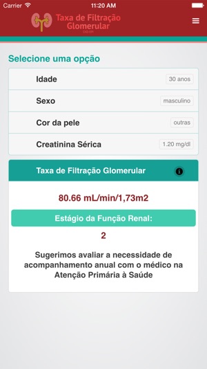 Taxa de Filtração Glomerular - TelessaúdeRS(圖2)-速報App