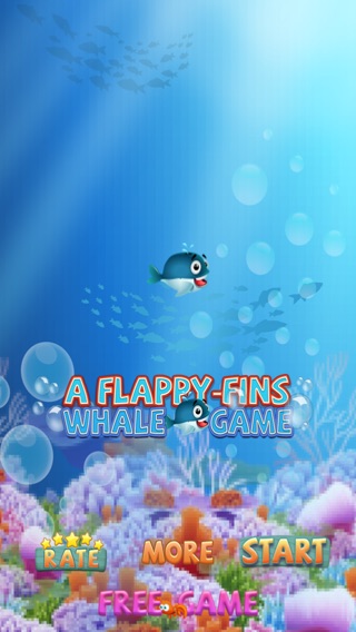 ゆるい - フィンクジラゲーム A Flappy-Fins Whale Gameのおすすめ画像1