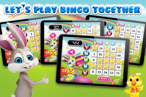 Happy Easter with Bunny and Eggs Bingo Free - Tap the fortune ball to win the lotto prize screenshot 2