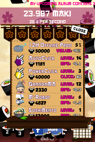 Sushi Clickers (the Cookie saga) screenshot 3