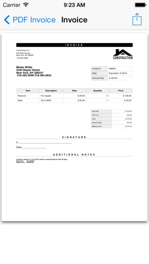 PDF Invoice Generator : Quick and Easy invoicing template ap(圖4)-速報App