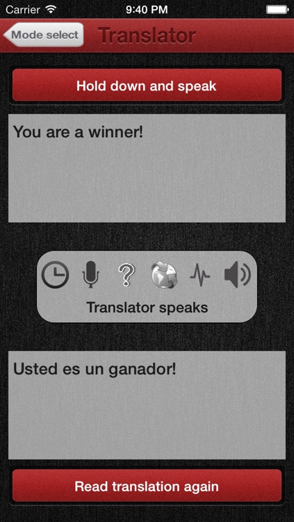 i Translator with speech recognition