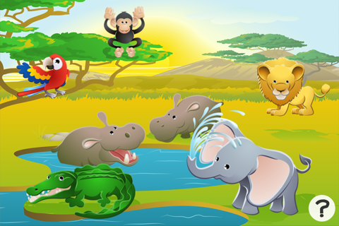 Safari animals game for children age 2-5: Train yo - náhled