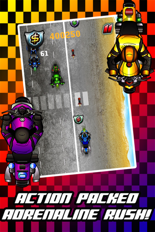 Malibu Moto Race - High Speed Bike Chase Free screenshot 2