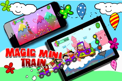 Magic Mini Train -  Flying In Dream City With Friends screenshot 3