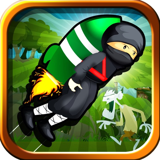 Little Ninjas in a clumsy road trip of Zombie Walking iOS App