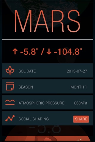 Sol - The World's First Interplanetary Weather App screenshot 3