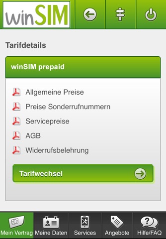 winSIM Servicewelt screenshot 3