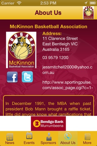 McKinnon Basketball Association screenshot 4