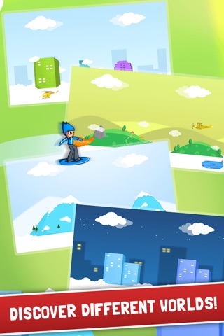 Cloud Surfers Adventure Racing Game For Kids FREE screenshot 2
