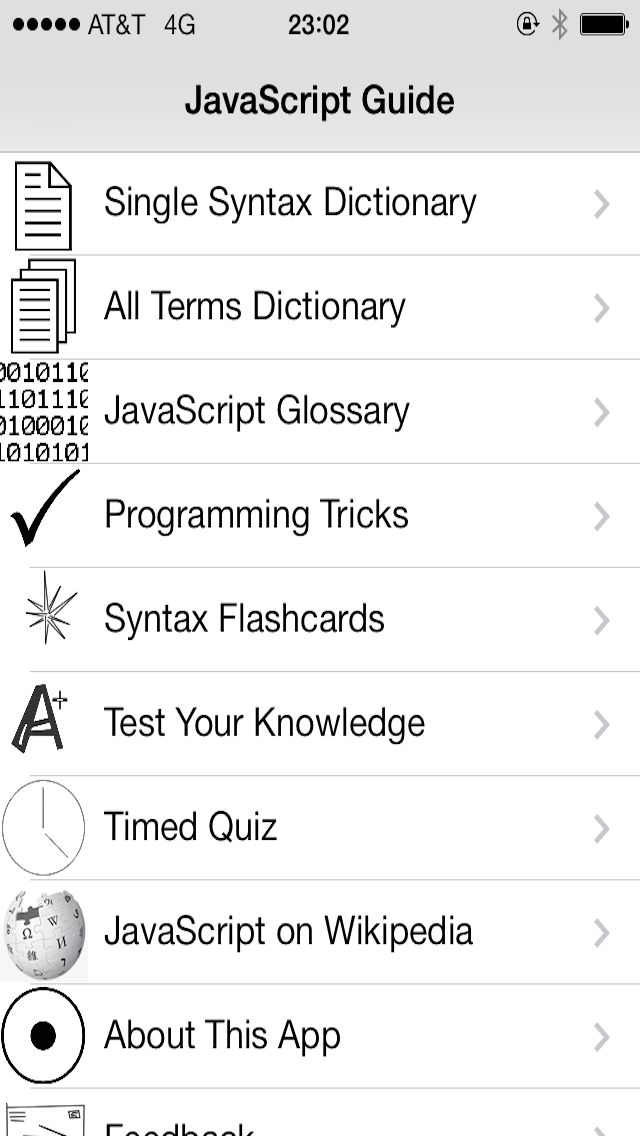 JavaScript Tutorial and Flashcards Screenshot 1