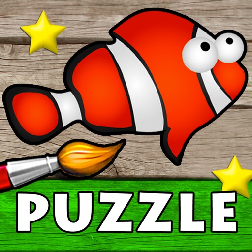 Ocean Puzzle - Coloring the Sea Fish Drawings - Games for Kids Lite