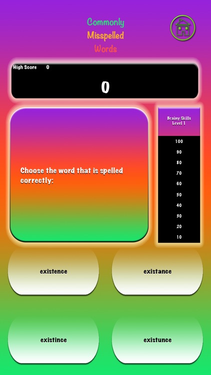Brainy Skills Commonly Misspelled Words