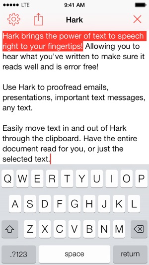 Hark - Quick Text to Speech