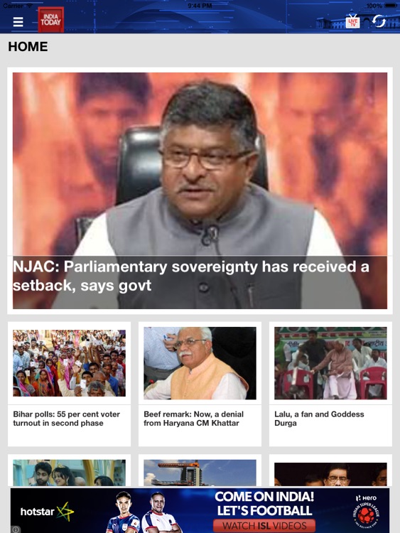 India Today Live for iPad