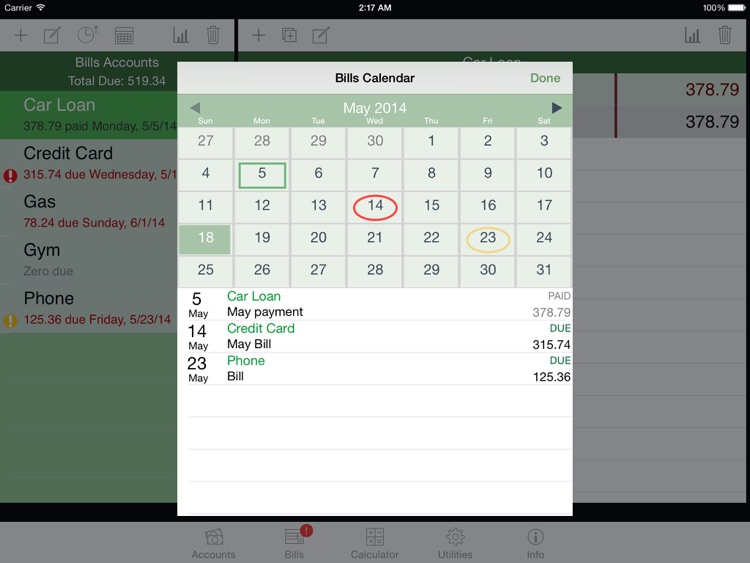 iCheckBalance for iPad: Checkbook & Bills Tracker screenshot-4