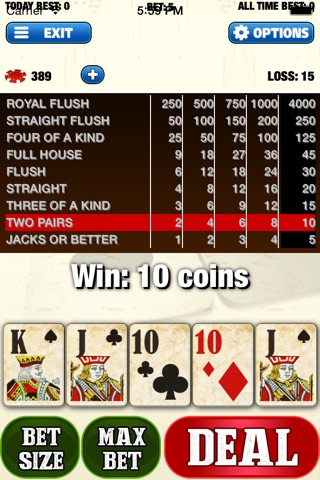 Vintage Mini Video Poker screenshot 4